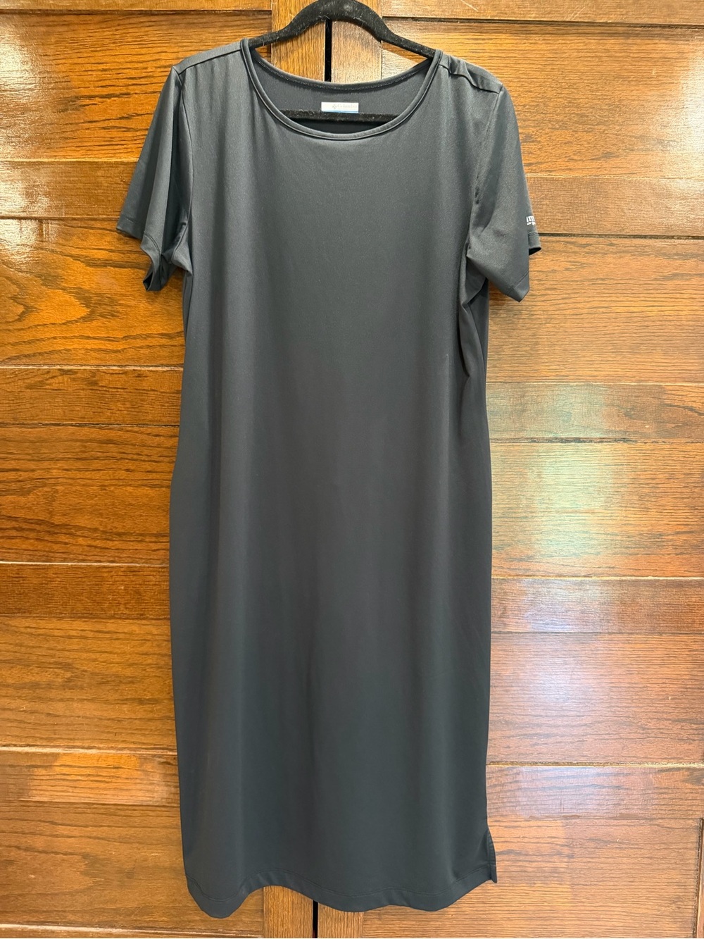 Columbia PFG XL Black Midi Tee Dress zip pockets performance technical fishing